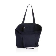 Vue Sac shopping en toile 240g/m² recyclée non teinté Aware™ de couleur bleu| Krokrodeal