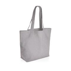 Vue Sac shopping en toile 240g/m² recyclée non teinté Aware™ de couleur gris| Krokrodeal