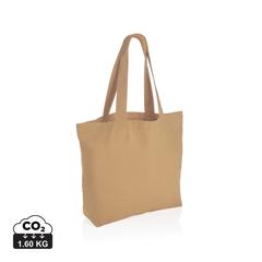 Vue Sac shopping en toile 240g/m² recyclée non teinté Aware™ de couleur marron| Krokrodeal