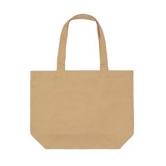 Vue Sac shopping en toile 240g/m² recyclée non teinté Aware™ de couleur marron| Krokrodeal