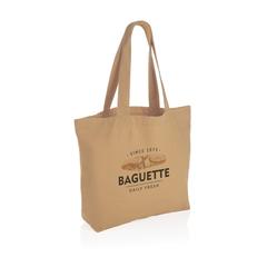 Vue Sac shopping en toile 240g/m² recyclée non teinté Aware™ de couleur marron| Krokrodeal