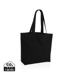 Vue Sac shopping en toile 240g/m² recyclée non teinté Aware™ de couleur noir| Krokrodeal