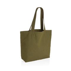 Vue Sac shopping en toile 240g/m² recyclée non teinté Aware™ de couleur vert| Krokrodeal