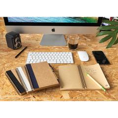 Vue Cahier à spirales kraft avec stylo de couleur blanc| Krokrodeal