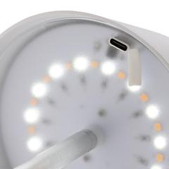 Vue Lampe de table plastique RCS rechargeable par USB Pure Glow de couleur blanc| Krokrodeal