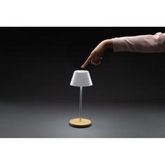 Vue Lampe de table plastique RCS rechargeable par USB Pure Glow de couleur blanc| Krokrodeal
