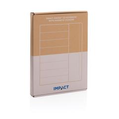 Vue Carnet de notes A5 avec fermeture magnétique Impact Aware™ de couleur bleu| Krokrodeal