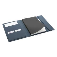 Vue Carnet de notes A5 avec fermeture magnétique Impact Aware™ de couleur bleu| Krokrodeal