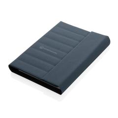 Vue Carnet de notes A5 avec fermeture magnétique Impact Aware™ de couleur bleu| Krokrodeal
