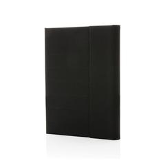 Vue Carnet de notes A5 avec fermeture magnétique Impact Aware™ de couleur noir| Krokrodeal