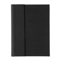 Vue Carnet de notes A5 avec fermeture magnétique Impact Aware™ de couleur noir| Krokrodeal