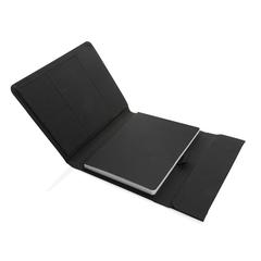 Vue Carnet de notes A5 avec fermeture magnétique Impact Aware™ de couleur noir| Krokrodeal