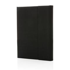 Vue Carnet de notes A5 avec fermeture magnétique Impact Aware™ de couleur noir| Krokrodeal