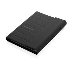 Vue Carnet de notes A5 avec fermeture magnétique Impact Aware™ de couleur noir| Krokrodeal