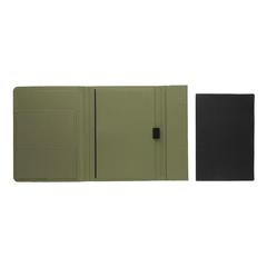 Vue Carnet de notes A5 avec fermeture magnétique Impact Aware™ de couleur vert| Krokrodeal