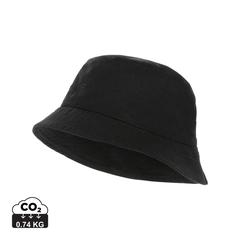 Vue Bob en toile 285 g/m² recyclé et non teintée Impact AWARE™ de couleur noir| Krokrodeal