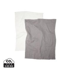 Vue VINGA Essuie-mains nid d’abeille Cromer, 2 pièces de couleur gris| Krokrodeal