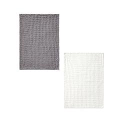 Vue VINGA Essuie-mains nid d’abeille Cromer, 2 pièces de couleur gris| Krokrodeal