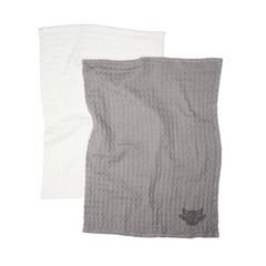 Vue VINGA Essuie-mains nid d’abeille Cromer, 2 pièces de couleur gris| Krokrodeal