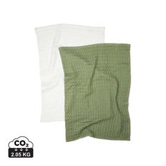 Vue VINGA Essuie-mains nid d’abeille Cromer, 2 pièces de couleur vert| Krokrodeal