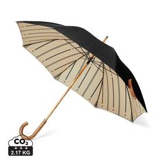 Vue Parapluie 23" en rPET AWARE™ VINGA Bosler de couleur noir| Krokrodeal