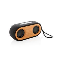 Vue Double enceinte Bamboo X de couleur marron| Krokrodeal