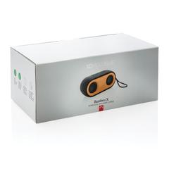 Vue Double enceinte Bamboo X de couleur marron| Krokrodeal