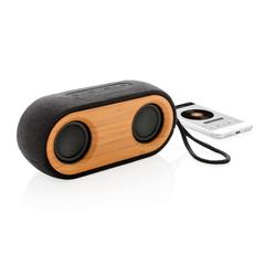 Vue Double enceinte Bamboo X de couleur marron| Krokrodeal