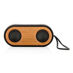 Vue Double enceinte Bamboo X de couleur marron| Krokrodeal