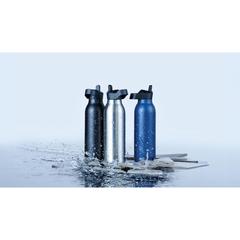 Vue Bouteille d'eau 500ml fliptop en acier RCS Avira Ara de couleur gris| Krokrodeal