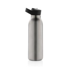 Vue Bouteille d'eau 500ml fliptop en acier RCS Avira Ara de couleur gris| Krokrodeal