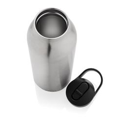 Vue Bouteille d'eau 500ml fliptop en acier RCS Avira Ara de couleur gris| Krokrodeal