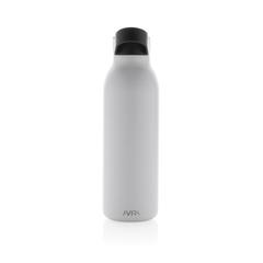 Vue Bouteille d'eau 500ml fliptop en acier RCS Avira Ara de couleur blanc| Krokrodeal