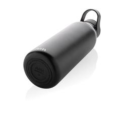 Vue Bouteille d'eau 500ml fliptop en acier RCS Avira Ara de couleur noir| Krokrodeal