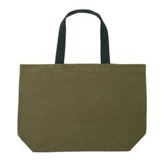 Vue Grand sac tote en toile 240 g/m² recyclée non teintée Aware™ de couleur vert| Krokrodeal