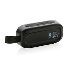 Vue Enceinte 5W en plastique recyclé RCS Soundbox de couleur noir| Krokrodeal