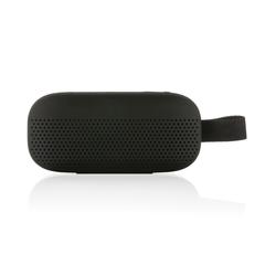 Vue Enceinte 5W en plastique recyclé RCS Soundbox de couleur noir| Krokrodeal