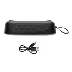 Vue Enceinte 5W en plastique recyclé RCS Soundbox de couleur noir| Krokrodeal