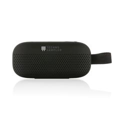 Vue Enceinte 5W en plastique recyclé RCS Soundbox de couleur noir| Krokrodeal
