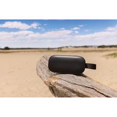 Vue Enceinte 5W en plastique recyclé RCS Soundbox de couleur noir| Krokrodeal