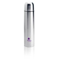 Vue Bouteille isotherme en acier inoxydable de couleur gris| Krokrodeal