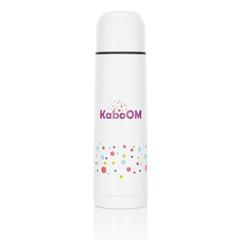 Vue Bouteille isotherme en acier inoxydable de couleur blanc| Krokrodeal