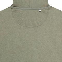 Vue Sweat à capuche avec zip en coton recyclé Iqoniq Abisko de couleur vert| Krokrodeal