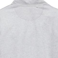Vue Sweat à capuche avec zip en coton recyclé Iqoniq Abisko de couleur gris| Krokrodeal
