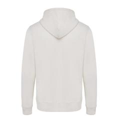 Vue Sweat à capuche avec zip en coton recyclé Iqoniq Abisko de couleur beige| Krokrodeal