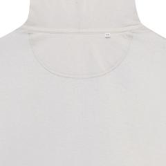 Vue Sweat à capuche avec zip en coton recyclé Iqoniq Abisko de couleur beige| Krokrodeal
