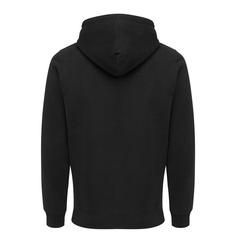 Vue Sweat à capuche avec zip en coton recyclé Iqoniq Abisko de couleur noir| Krokrodeal