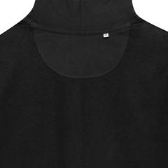 Vue Sweat à capuche avec zip en coton recyclé Iqoniq Abisko de couleur noir| Krokrodeal