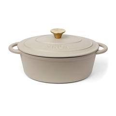 Vue VINGA Marmite en fonte émaillée 3.5L Monte de couleur gris| Krokrodeal