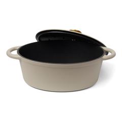 Vue VINGA Marmite en fonte émaillée 3.5L Monte de couleur gris| Krokrodeal